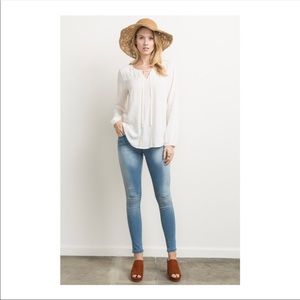 Mystree Printed tie front Blouse.